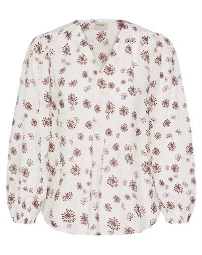 Fransa - FRKalia Bluse 1 - Whisper White With Red